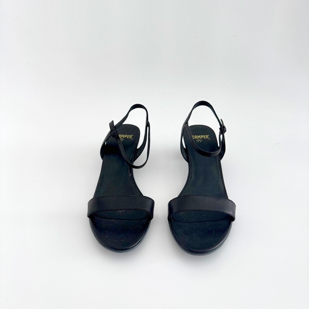 Camper Women's Helena Bajo Ankle-Strap Sandal, Black,39 EU (US Women's 9 M)